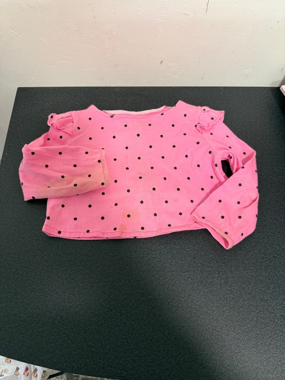 Pink Polka Dot Long Sleeve Top 90’s